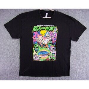 Rick and Morty Shirt Mens 2XL Kalaka Acid Trip Presents Novelty Graphic Tee